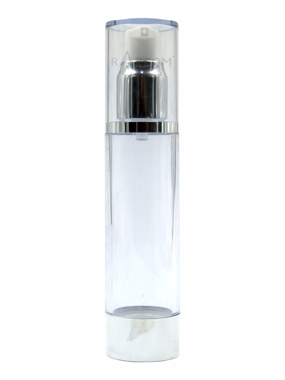 50ML BA01 - Shinny Silver-Airless Bottles With Silver Pump And Silver Cap